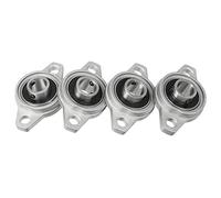 OPLLER Lot de 4 roulements -alignés KFL001 12 mm avec palier à bride en alliage de zinc - Boîtier de roulement rhombique