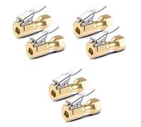 OPLLER Lot de 6 mandrins à air Heavy Duty Closed Flow Lock sur Tire Chuck avec clip pour gonflateur Gauge Compressor Accessoires Jaune