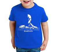 OPM Saitama Camiseta pour Enfants Saitama Punch One Anime Manga, Kinder T-Shirt Größe:134-146 (9-11 Ans), Kinder Farben:Bleu Royal