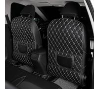 OPNHAY 2 Pièce Coussin Anti-Coup Pied Siège de Voiture pour BMW X3 2003-2021 2022 2023 2024 2025 E83 F25 G01, Tapis Protections de Dossier Siège de Auto en Cuir, avec 2 Poches de Rangement
