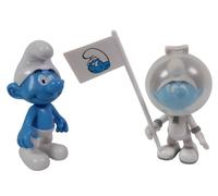 OPO 10 - 2 Figurines des Schtroumpfs pour créer, Jouer et Collectionner Les Personnages ! Le Schtroumpf et Le Schtroumpf Astronaute - CS49