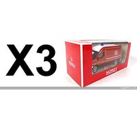 OPO 10 3 identische 3-ZOLL-Autos: Mercedes Benz Sprinter Fireman - Norev 310801