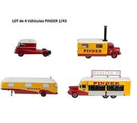 OPO 10 - 4 Fahrzeuge des Zirkus Pinder Jean Richard: Assomption Tractor + Trailer + Kitchen + Caravan des Direktors - Collection 1/43 (DK01 + 02 + 03 + 04)
