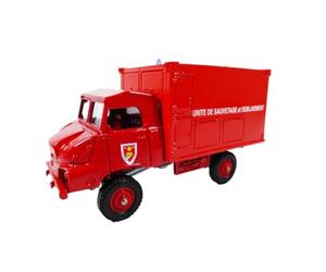 OPO 10 Camion de Pompiers Compatible avec Simca UNIC Shelter Unité de Sauvetage et déblaiement échelle 1/50 Solido Verem V3426