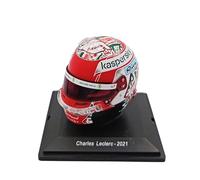 OPO 10 - Casque de Formule 1 Compatible avec Ferrari F1 : Charles Leclerc 2021 GP Emilia Romagna - échelle 1/5 Spark - CAS94