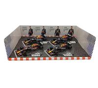 OPO 10 - Coffret de 4 Voitures Formule 1 Compatible avec Red Bull Racing Max Verstappen Champion du Monde 2023-2024 échelle 1/43 Bburago 38092
