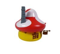 OPO 10 - La demie Maison des Schtroumpf Rouge + Stickers - Deagostini Collection - Hauteur 15cms - A décorer avec Les Stickers fournis - RougeD / DMS3