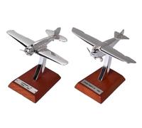 OPO 10 - Lot de 2 Avions Miniatures de Collection Silver Chrome 1/200 : Focke-Wulf + Lockheed : Voir Photos / SPL09