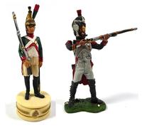 OPO 10 - Lot de 2 Figurines échelle 1/32 60mm : Soldats Empire Napoléon Grenadier Dragon - Del Prado LS35