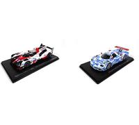 OPO 10 - Lot de 2 Voitures Le Mans Spark 1/43 pour Hachette Japon : Toyota TS050 2017 + Nissan R390 1998 / LM1+5