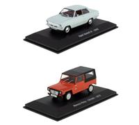OPO 10 - Lot de 2 Voitures Miniatures 1/43 Compatible avec Opel Kadett B + Citroën FAF Pony Namco - LCC6