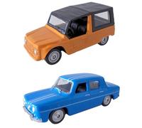 OPO 10 - Lot de 2 Voitures Miniatures Compatible avec Renault 8 Gordini et Citroën Méhari échelle 1:64 3 inches 7,5cm Welly LSUP2