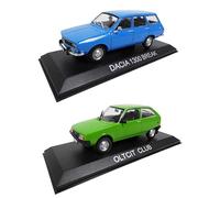 OPO 10 - Lot de 2 Voitures Miniatures d'europe de l'est et URSS : Dacia 1300 Break + OLTCIT Club (Citroën Axel) - échelle 1/43 - LBA34
