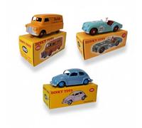 OPO 10 - Lot de 3 Dinky Toys Compatible avec Volkswagen Coccinelle + Triumph TR2 Sports + Bedford Van Kodak - 1/43 Voiture Miniature 111+181+480 - LDA2