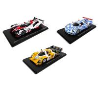 OPO 10 - Lot de 3 Voitures 24h Le Mans Spark 1/43 Toyota TS050 2017 + Porsche 956 1984 + Nissan R390 GT1 1998 / LM01+03-05
