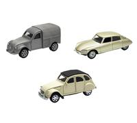 OPO 10 - Lot de 3 Voitures Miniatures 3 inches : Citroen DS + 2CV - WEL09