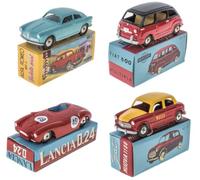 OPO 10 - Lot de 4 Voitures Compatible avec Fiat + Alfa Romeo + Lancia 1/48 Mercury Collection par Hachette LMA2