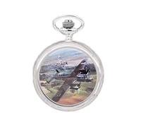OPO 10 - Montre à Gousset de la Seconde Guerre Mondiale décorée avec Dornier 17Z - 1940 17Z (Ref: 107)