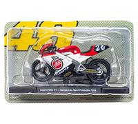 OPO 10 - Moto 1/18 de The Doctor Valentino Rossi #46, Reproduction Compatible avec Cagiva Mito EV - Campionato Sport Production 1994 - VR044