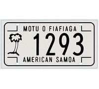 OPO 10 - Plaque D' IMMATRICULATION de Voiture USA - réplique en métal : Motu American Samoa (N52)