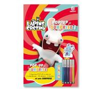 OPO 10 Pop-Up Surprise Lapins Crétins : 5 Figurines Pop-UP + 50 Stickers + 5 feutres et 1 Surprise!