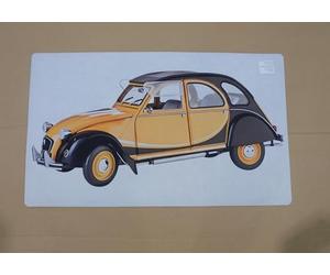 OPO 10 - Tapis de Sol intérieur décoratif 73,5 x 44 cms, Collection Voiture Automobile, Compatible avec Citroen 2CV Charleston - OV4