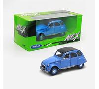 OPO 10 - Voiture 1/24 Compatible avec Citroen 2CV Bleue - Welly 24009A-bleue
