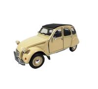 OPO 10 - Voiture 1/24 Compatible avec Citroen 2CV Couleur crème - Welly 24009A-W Beige