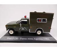 OPO 10 - Voiture 1/43 Compatible avec Ford F-150 1982 Ambulance armée de l'air Argentine (SA13)