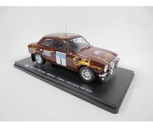 OPO 10 - Voiture Miniature 1/24 Compatible avec Ford Escort RS 1600 Makinen/Liddon RAC Rally GB 1974 - RVQ40