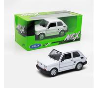 OPO 10 - Voiture Miniature échelle 1/24 (14 cm) Compatible avec Fiat 126 Blanche - Welly 24066W