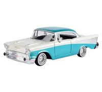 OPO 10 - Voiture Miniature reproduite à l'échelle 1/24 Compatible pour Chevy Bel Air 1957 Bicolore - Motormax 79029