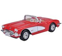 OPO 10 - Voiture Miniature reproduite à l'échelle 1/24 Compatible pour Corvette 1959 Rouge - Motormax 73216