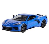 OPO 10 - Voiture Miniature reproduite à l'échelle 1/24 Compatible pour Corvette C8 Bleue 2020 - Motormax 79360