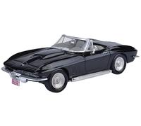 OPO 10 - Voiture Miniature reproduite à l'échelle 1/24 Compatible pour Corvette Noire 1967 - Motormax 73224