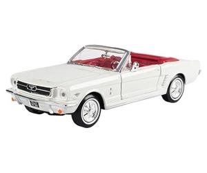 OPO 10 - Voiture Miniature reproduite à l'échelle 1/24 Compatible pour Ford Mustang Convertible 1964 James Bond Collection Goldfinger - Motormax 79852