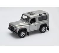 OPO 10 - Voiture Miniature Welly à l'échelle 1/24, Compatible avec Land Rover Defender Gris - 22498-GRIS