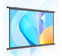 OPOLDBDMAC 40 50 60Pouces Ecran Projecteur Plafond Fixation Mur Ecran Videoprojecteur，4K HD Anti-Plis Écran De Projection Manuel Enroulable pour Intérieur Et Extérieur(Black,60inch4:3)