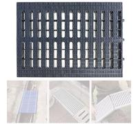 OPOLDBDMAC Caniveau Exterieur Grille De Drainage Trottoir Tranchée Couvercle De Drain, Carrée Caniveau De Drainage Antidérapante Grille D'évacuation, Plastique Couvercle(Gray,W20cm/7.8in)