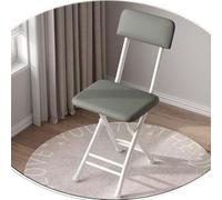 OPOLDBDMAC Chaise Pliant avec Dossier Tabouret De Comptoir Chaise De Cuisine Empilable Tabouret De Petit Déjeuner Hauteur D'assise 45cm Rectangle Tabouret De Cuisine(White Frame-Gray)