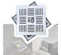 OPOLDBDMAC Couvercle De Drain De Douche Carré 304 Grille De Vidange En Acier Inoxydable 10 20 30cm Crépines De Drainage, Grille De Drainage Décorative De Bassin(35x35cm(13 3/4x13 3/4"))