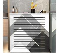 OPOLDBDMAC Couvercle De Radiateur Armoire Grand Radiateur Couvertures 100x100x25cm Latte Horizontale Radiateurs Hauts Modernes Étagère Épaissir PVC Bois(31.5"Lx35.4"Hx7.9"W/80x90x20cm)