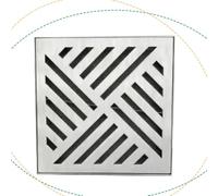 OPOLDBDMAC Couvercle De Tranchée De Drainage En Acier Inoxydable De 20 30cm Drain De Sol Amovible Couvercles De Drain De Tranchée Carrée, Grille De Drainage De Douche(Lines,30x30cm(11 3/4x11 3/4"))