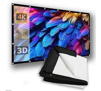 OPOLDBDMAC Écran De Projection De Film Pliable De 300 Pouces Écran De Projection en Polyester De Qualité, HD Écran Vidéoprojecteur De Cinéma Intérieur, Toile Surdimensionnée(84inch16:9)