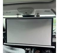 OPOLDBDMAC Écran De Projection Mini Manuel Rétractable pour Voiture SUV, Écran Portable pour Projecteur, Petit Écran pour Camping-Car, 40 Pouces À Dérouler Et Enrouler(White)