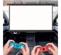 OPOLDBDMAC Écran De Projection Mini Manuel Rétractable pour Voiture SUV, Écran Portable pour Projecteur, Petit Écran pour Camping-Car, 40 Pouces À Dérouler Et Enrouler(Black)