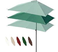 OPOLDBDMAC Parasol De Jardin Extérieur Demi-Parasol De Jardin À Hauteur Réglable Inclinable 1/2 Parasol D’ombrage Rectangulaire pour Balcon, Jardin, Cour, Porche, Mur(Dark Green)