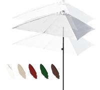 OPOLDBDMAC Parasol De Jardin Extérieur Demi-Parasol De Jardin À Hauteur Réglable Inclinable 1/2 Parasol D’ombrage Rectangulaire pour Balcon, Jardin, Cour, Porche, Mur(Off-White)