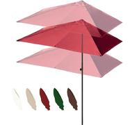 OPOLDBDMAC Parasol De Jardin Extérieur Demi-Parasol De Jardin À Hauteur Réglable Inclinable 1/2 Parasol D’ombrage Rectangulaire pour Balcon, Jardin, Cour, Porche, Mur(Burgundy)