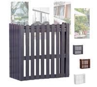 OPOLDBDMAC Support De Climatiseur En Bois, Cache Climatiseur Extérieur, Caché Étagère À Fleurs Pour Climatiseur，Protection Solaire Pompe À Chaleur Clôture Support(Gray,47*23*41in/120*60*105cm)